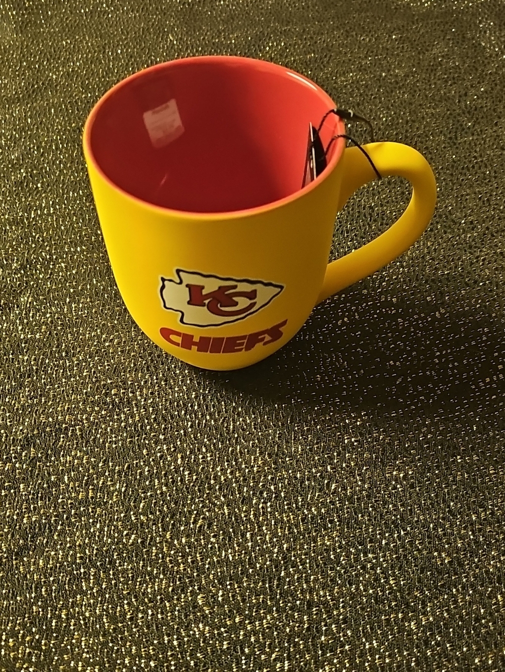 Kansas City Chiefs Yellow Soft Touch Ceramic Mug